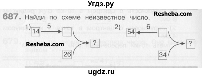 ГДЗ (Учебник) по математике 3 класс Давыдов В.В. / упражнение / 687