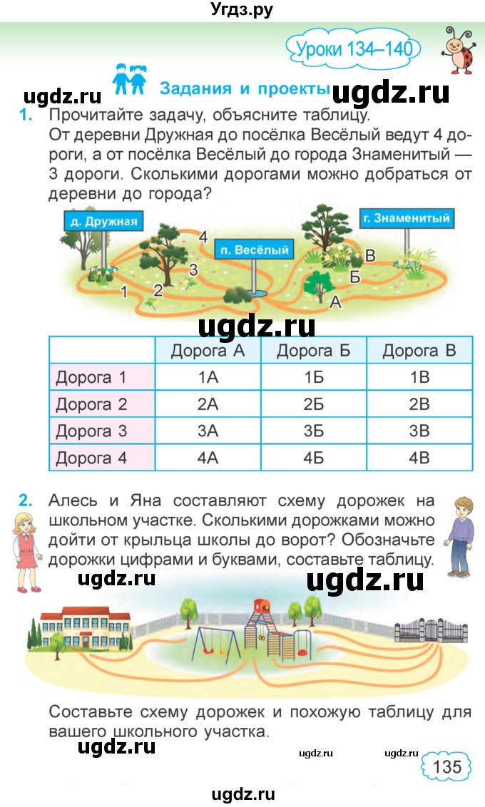 ГДЗ (Учебник  2021) по математике 3 класс Муравьева Г.Л. / часть 2. страница / 135