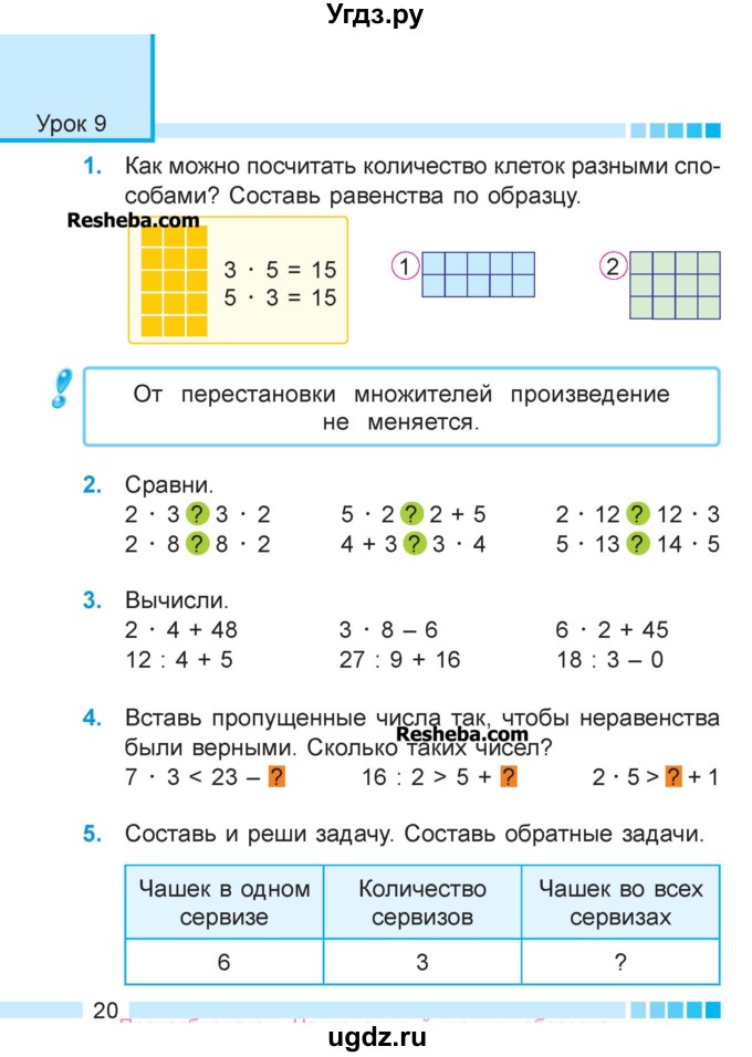 ГДЗ (Учебник  2017) по математике 3 класс Муравьева Г.Л. / часть 1. страница / 20