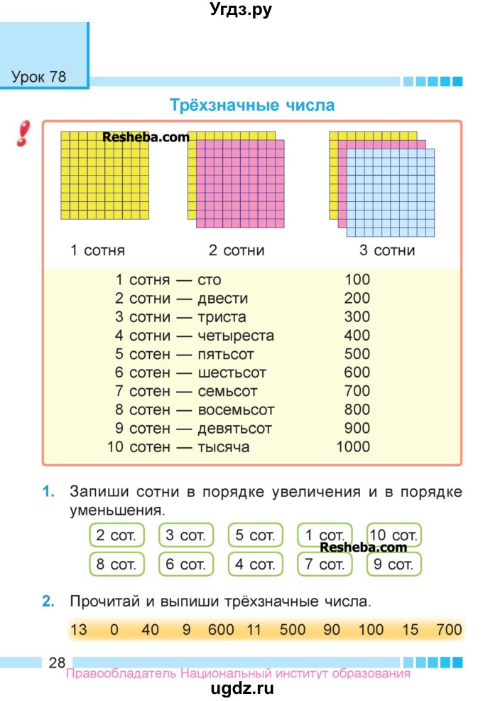 ГДЗ (Учебник  2017) по математике 3 класс Муравьева Г.Л. / часть 2. страница / 28