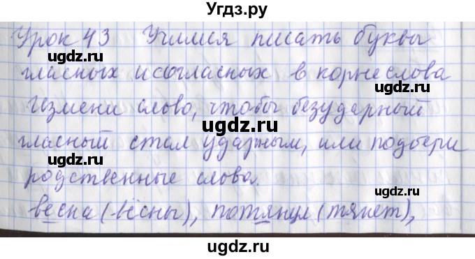 ГДЗ (Решебник) по русскому языку 2 класс (рабочая тетрадь пишем грамотно) Кузнецова М.И. / тетрадь №1. страница / 45