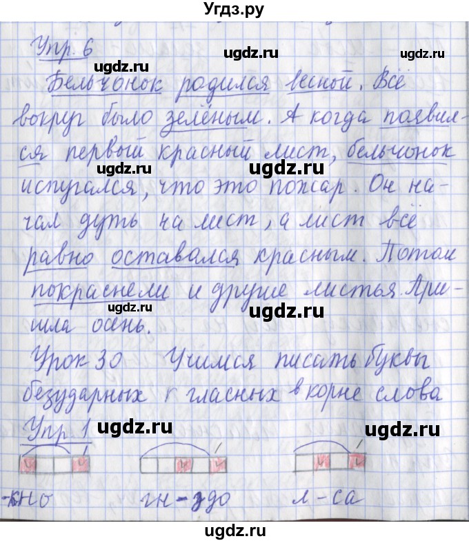 ГДЗ (Решебник) по русскому языку 2 класс (рабочая тетрадь пишем грамотно) Кузнецова М.И. / тетрадь №1. страница / 14