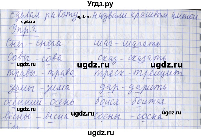 ГДЗ (Решебник) по русскому языку 2 класс (рабочая тетрадь пишем грамотно) Кузнецова М.И. / тетрадь №2. страница / 20(продолжение 2)