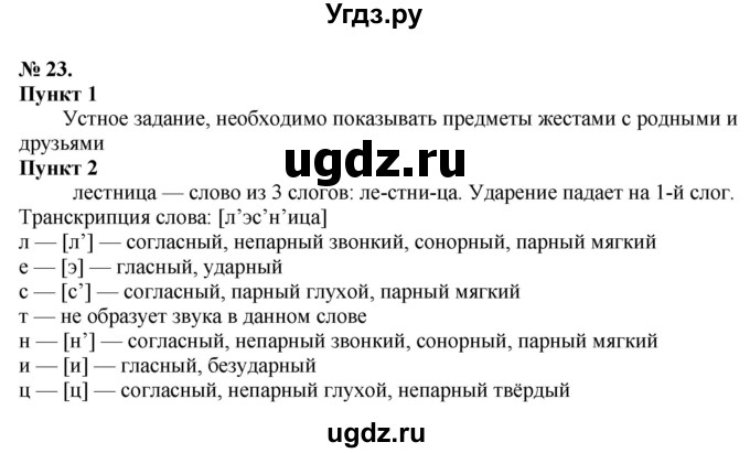 ГДЗ (Решебник) по русскому языку 10 класс Львова С.И. / упражнение номер / 23