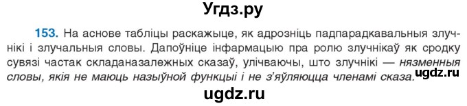 ГДЗ (Учебник 2021) по белорусскому языку 11 класс Валочка Г. М. / упражнение / 153
