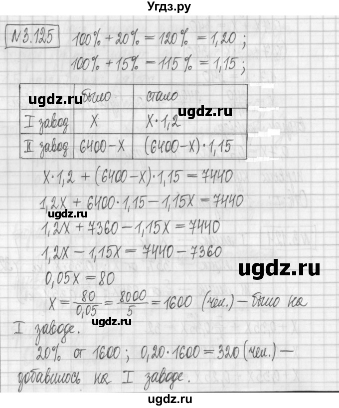 ГДЗ (Решебник к учебнику 2022) по алгебре 7 класс Арефьева И.Г. / глава 3 / упражнение / 3.125
