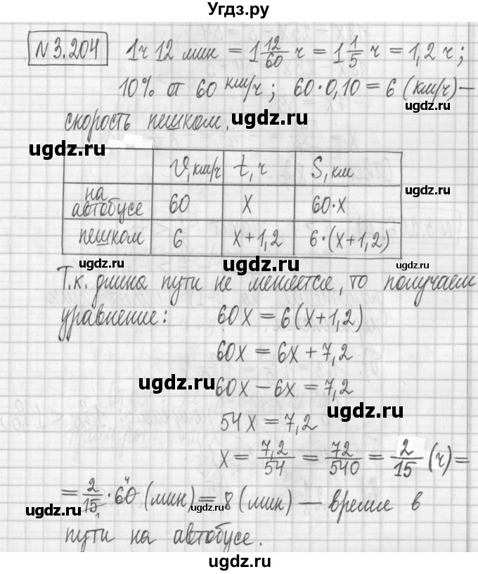 ГДЗ (Решебник к учебнику 2022) по алгебре 7 класс Арефьева И.Г. / глава 3 / упражнение / 3.204