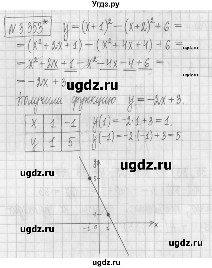ГДЗ (Решебник к учебнику 2022) по алгебре 7 класс Арефьева И.Г. / глава 3 / упражнение / 3.353