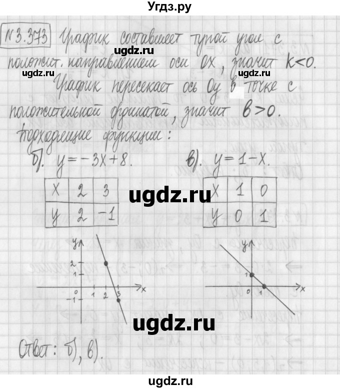 ГДЗ (Решебник к учебнику 2017) по алгебре 7 класс Арефьева И.Г. / глава 3 / упражнение / 3.373