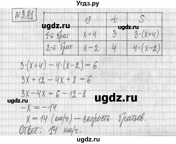 ГДЗ (Решебник к учебнику 2017) по алгебре 7 класс Арефьева И.Г. / глава 3 / упражнение / 3.81