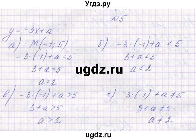 ГДЗ (Решебник ) по алгебре 9 класс (дидактические материалы) Звавич Л.И. / вариант 1 / С-1 / 5