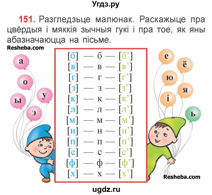 ГДЗ (Учебник) по белорусскому языку 2 класс Павловский И.И. / часть 1 / упражнение-№ / 151