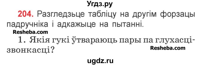 ГДЗ (Учебник) по белорусскому языку 2 класс Павловский И.И. / часть 1 / упражнение-№ / 204