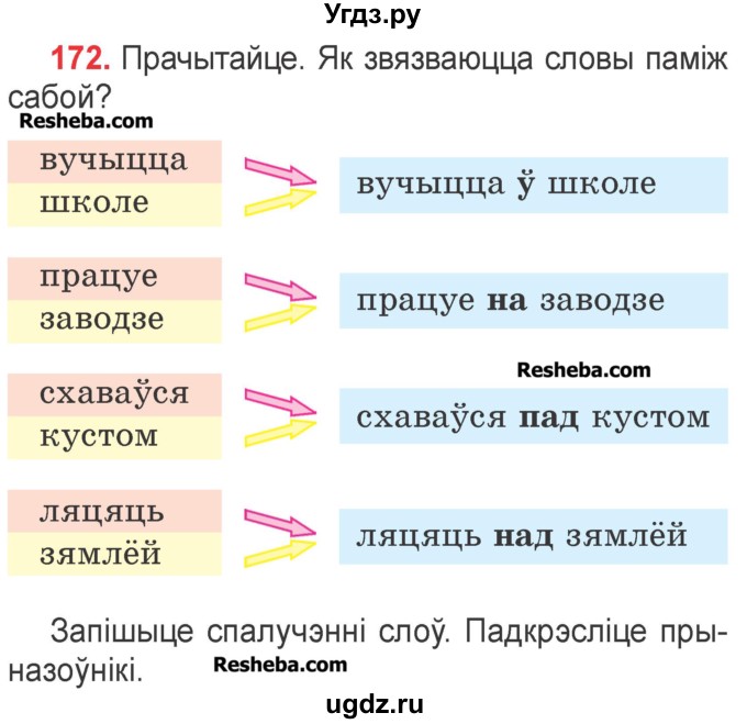 ГДЗ (Учебник) по белорусскому языку 2 класс Павловский И.И. / часть 2 / упражнение-№ / 172