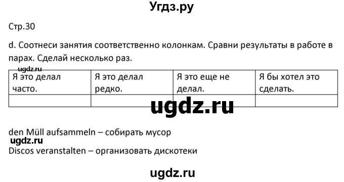 ГДЗ (Решебник) по немецкому языку 8 класс Лаптева Н.Е. / часть 1. страница номер / 30