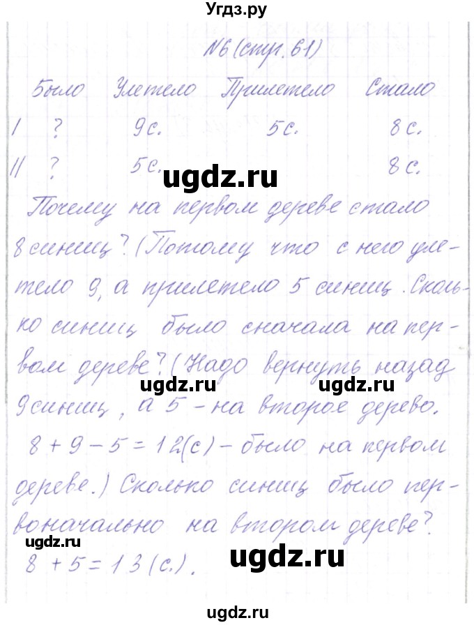 ГДЗ (Решебник) по математике 3 класс Чеботаревская Т.М. / часть 2. страница номер / 61