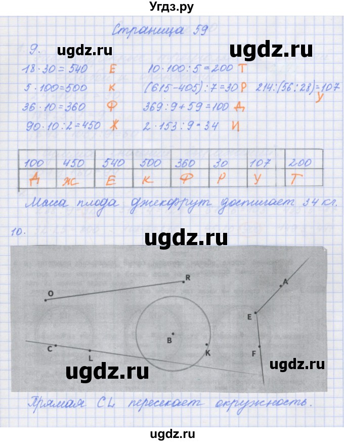 ГДЗ (Решебник к тетради 2020) по математике 4 класс (рабочая тетрадь) Дорофеев Г.В. / часть 1. страница / 59
