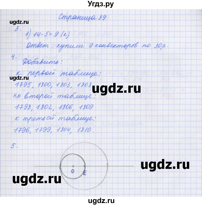 ГДЗ (Решебник к тетради 2020) по математике 4 класс (рабочая тетрадь) Дорофеев Г.В. / часть 1. страница / 89