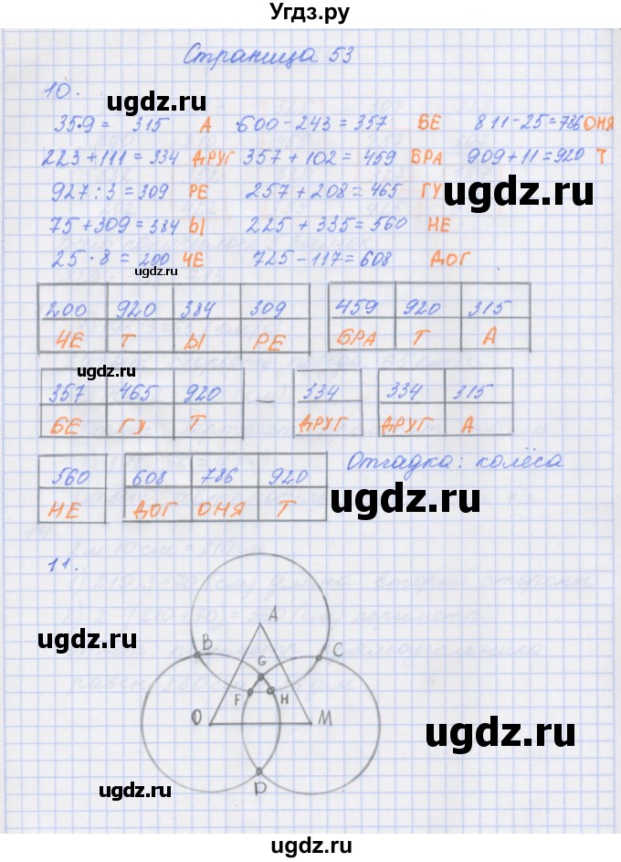 ГДЗ (Решебник к тетради 2020) по математике 4 класс (рабочая тетрадь) Дорофеев Г.В. / часть 1. страница / 53