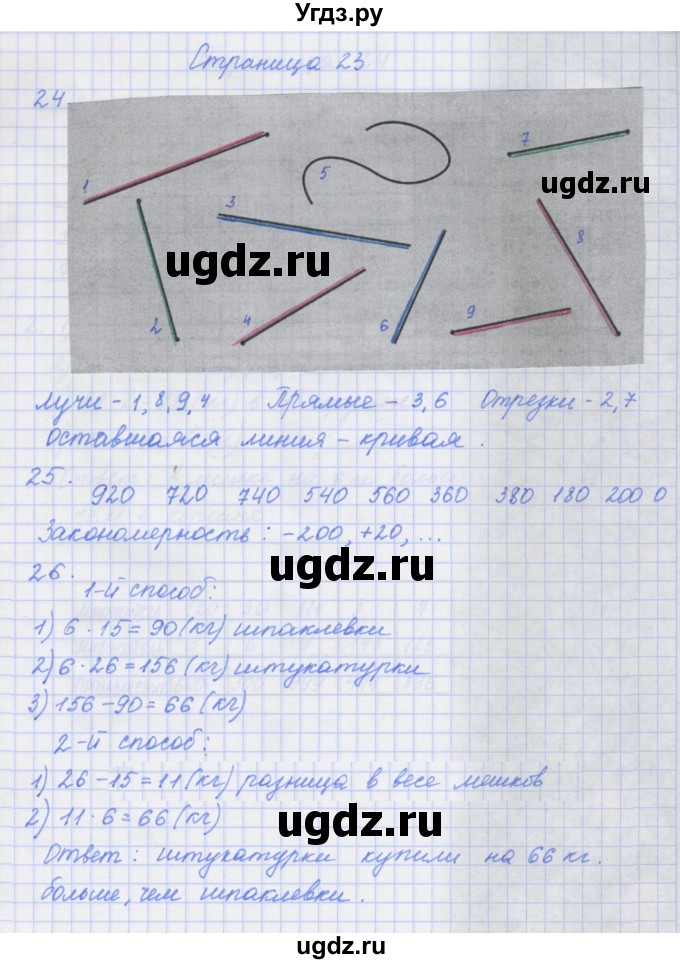 ГДЗ (Решебник к тетради 2020) по математике 4 класс (рабочая тетрадь) Дорофеев Г.В. / часть 1. страница / 23