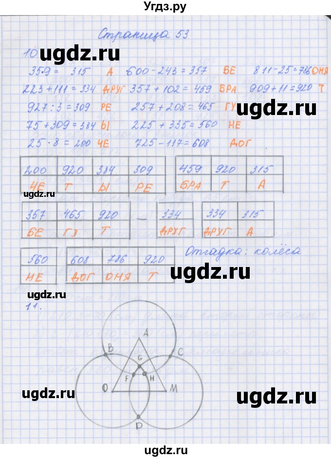 ГДЗ (Решебник к тетради 2017) по математике 4 класс (рабочая тетрадь) Дорофеев Г.В. / часть 1. страница / 53