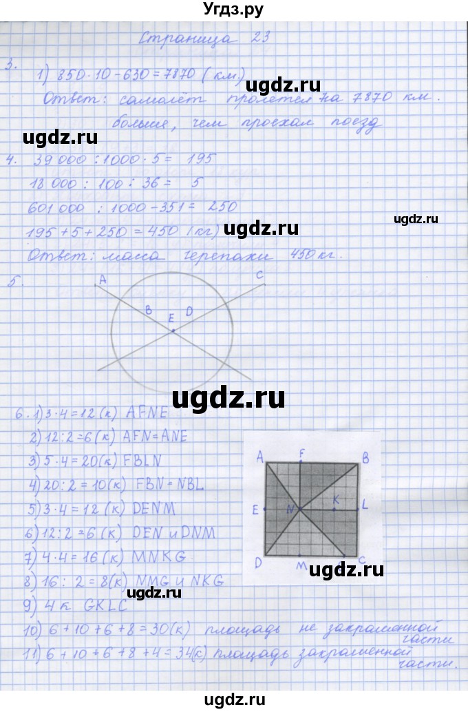 ГДЗ (Решебник к тетради 2017) по математике 4 класс (рабочая тетрадь) Дорофеев Г.В. / часть 2. страница / 23