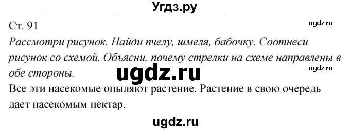 ГДЗ (Решебник к учебнику 2020) по окружающему миру 2 класс Плешаков А.А. / часть 2 (страница) / 91