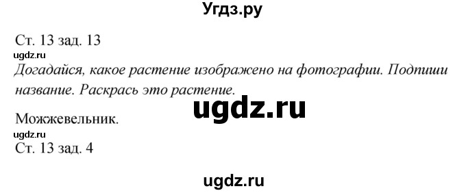 ГДЗ (Решебник) по окружающему миру 2 класс (рабочая тетрадь) Плешаков А.А. / часть 2. страница номер / 13