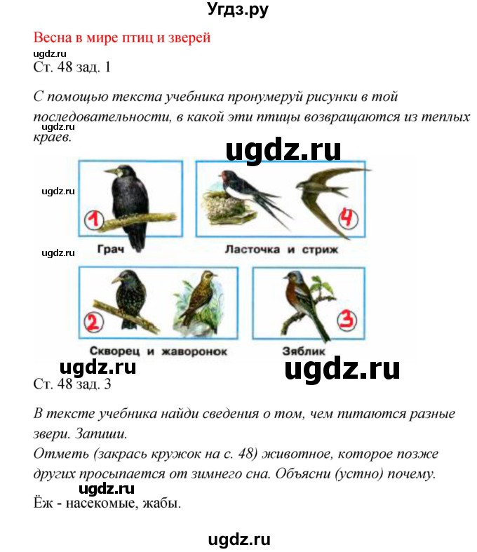 В гости к весне технологическая карта 2 класс окружающий мир плешаков