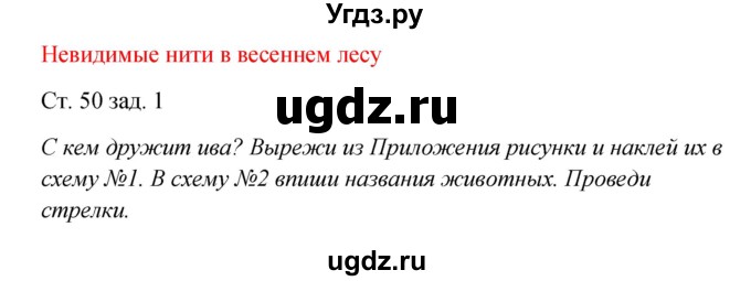 ГДЗ (Решебник) по окружающему миру 2 класс (рабочая тетрадь) Плешаков А.А. / часть 2. страница номер / 50