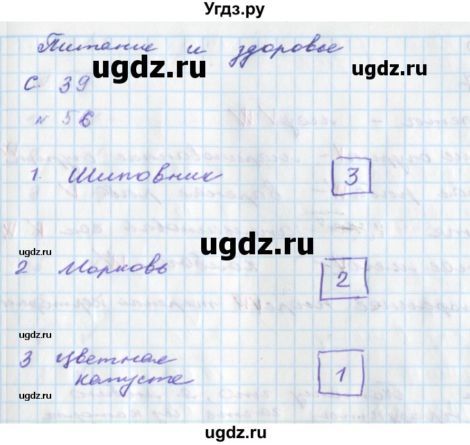 ГДЗ (Решебник) по окружающему миру 2 класс (тетрадь для самостоятельной работы) Федотова О.Н. / часть 2. страница номер / 39