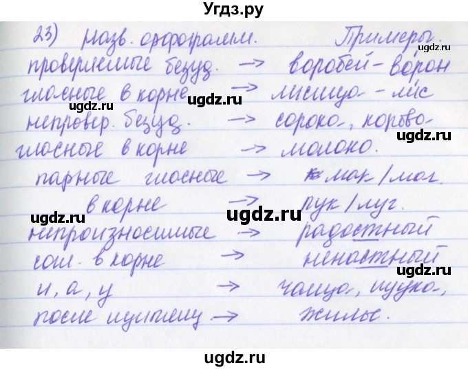 ГДЗ (Решебник) по русскому языку 2 класс (рабочая тетрадь) Яковлева С.Г. / что я знаю, что умею / 23