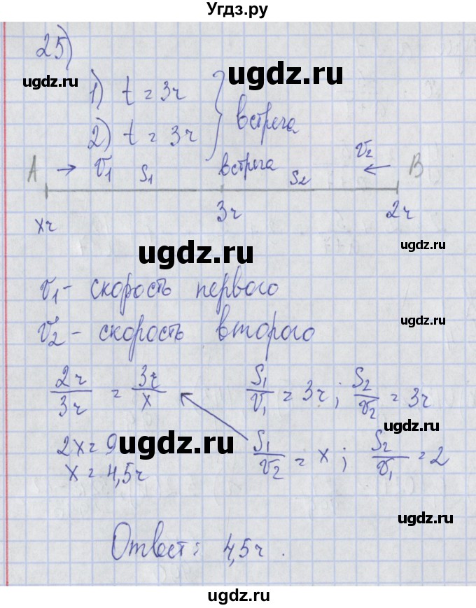 ГДЗ (Решебник) по алгебре 7 класс (дидактические материалы) Потапов М.К. / дополнительная задача / 25