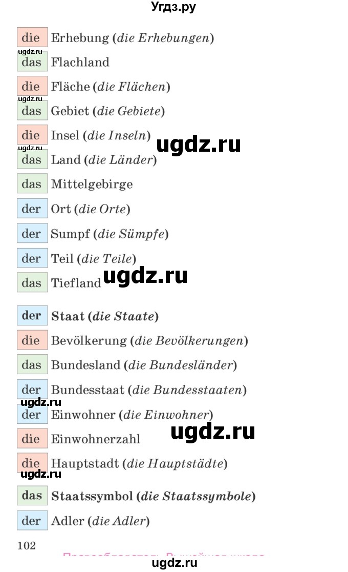 ГДЗ (Учебник) по немецкому языку 6 класс Салынская С.И. / часть 2. страница / 102