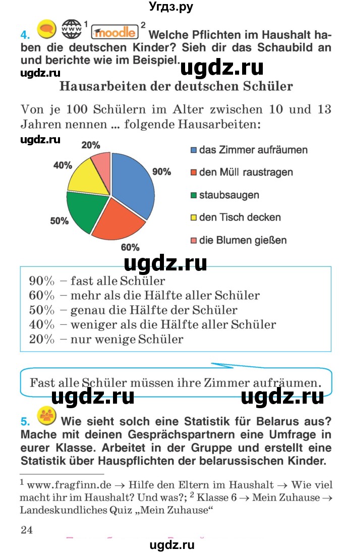 ГДЗ (Учебник) по немецкому языку 6 класс Салынская С.И. / часть 2. страница / 24