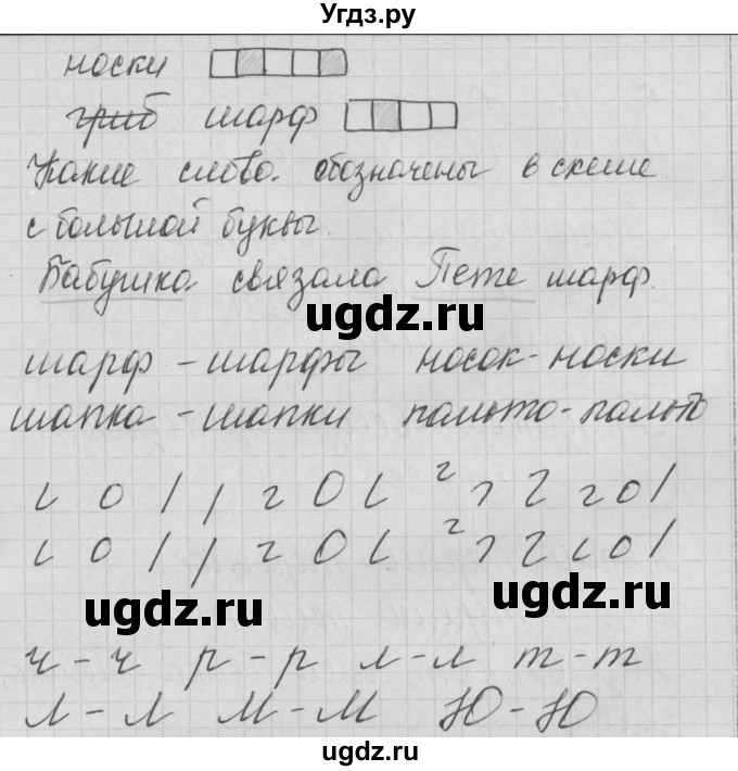 ГДЗ (Решебник) по русскому языку 1 класс (тетрадь по письму) Нечаева Н.В. / тетрадь №1. страница / 18