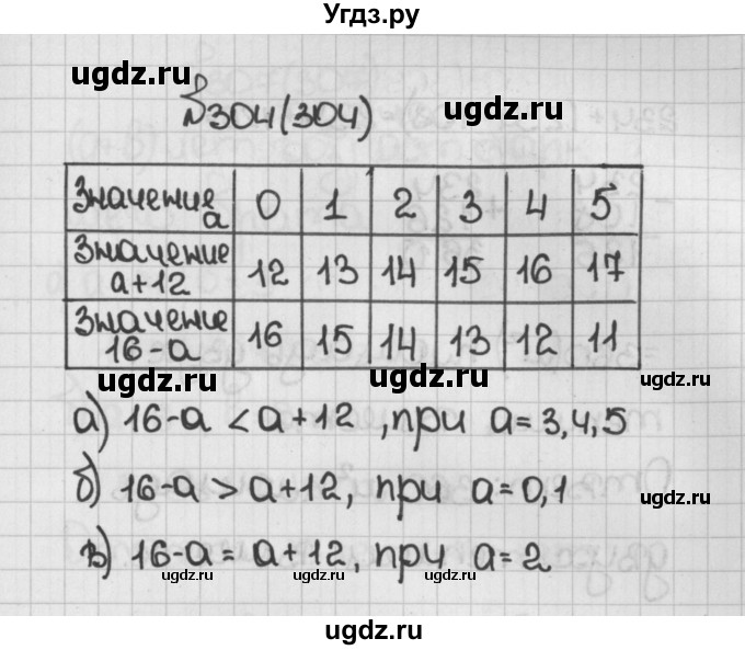 ГДЗ (Решебник) по математике 5 класс Виленкин Н.Я. / часть 1. упражнение / 304 (304)