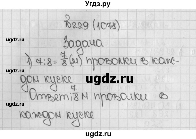 ГДЗ (Решебник) по математике 5 класс Виленкин Н.Я. / часть 2. упражнение / 229 (1078)