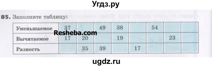 ГДЗ (Учебник) по математике 5 класс Виленкин Н.Я. / часть 1. упражнение / 85 (85)