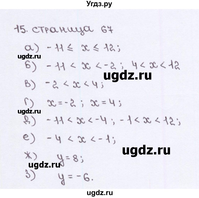 ГДЗ (Решебник №2) по алгебре 7 класс (рабочая тетрадь) Ерина Т.М. / часть 1. страница / 67