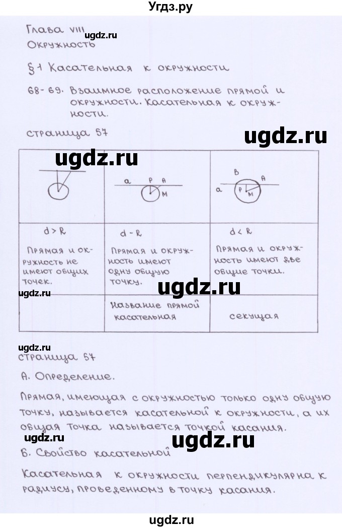 ГДЗ (Решебник) по геометрии 8 класс (рабочая тетрадь) Глазков Ю.А. / страница номер / 57