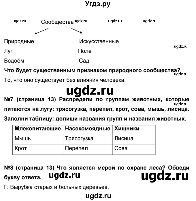 ГДЗ (Решебник) по окружающему миру 4 класс (проверочные и диагностические работы) И.В. Потапов / страница номер / 13(продолжение 2)