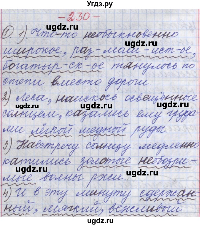 ГДЗ (Решебник) по русскому языку 11 класс Львова С.И. / номер упражнения / 230