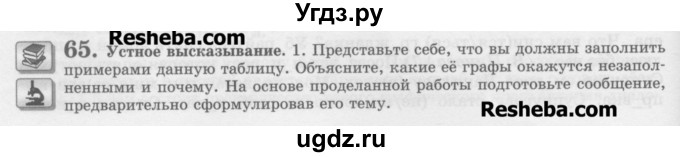 ГДЗ (Учебник) по русскому языку 11 класс Львова С.И. / номер упражнения / 65