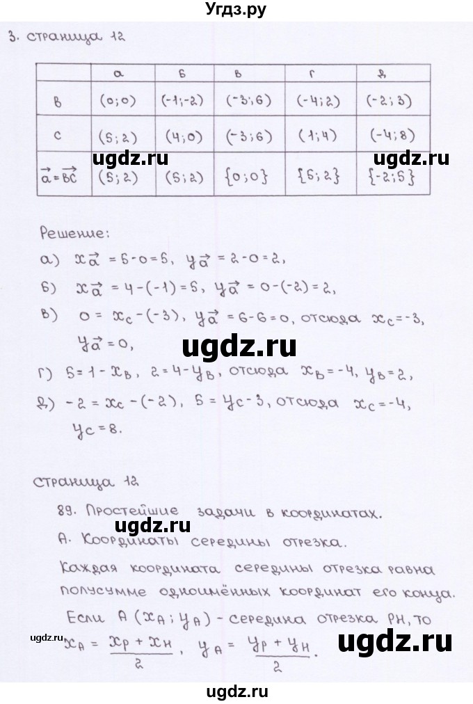 ГДЗ (Решебник) по геометрии 9 класс (рабочая тетрадь) Глазков Ю.А. / страница-№ / 12