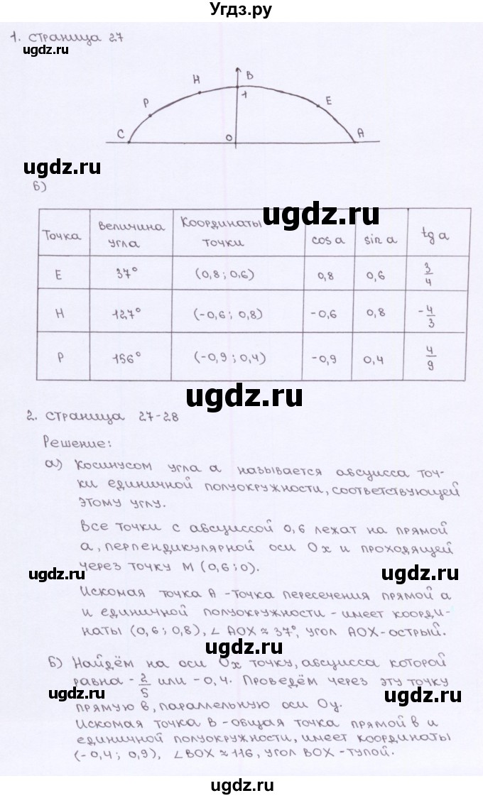 ГДЗ (Решебник) по геометрии 9 класс (рабочая тетрадь) Глазков Ю.А. / страница-№ / 27