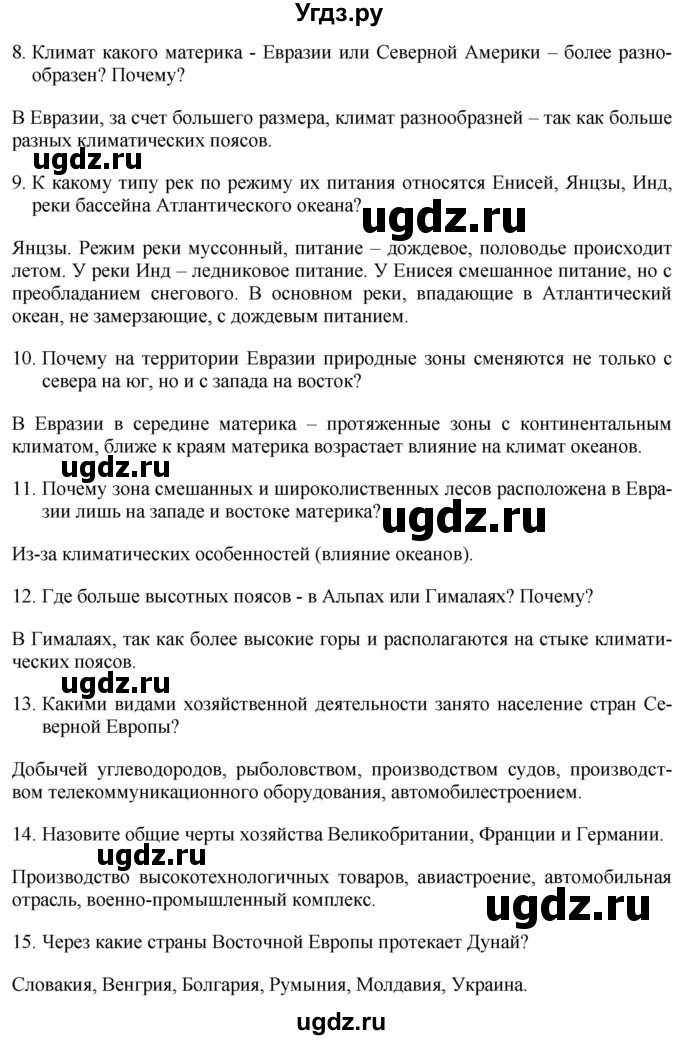 ГДЗ (Решебник 2017) по географии 7 класс Коринская В.А. / страница / 321(продолжение 2)