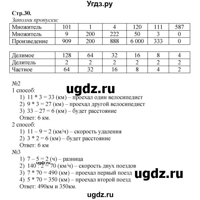 ГДЗ (Решебник к тетради 2016) по математике 4 класс (рабочая тетрадь) Гейдман Б.П. / тетрадь №2. страница / 30