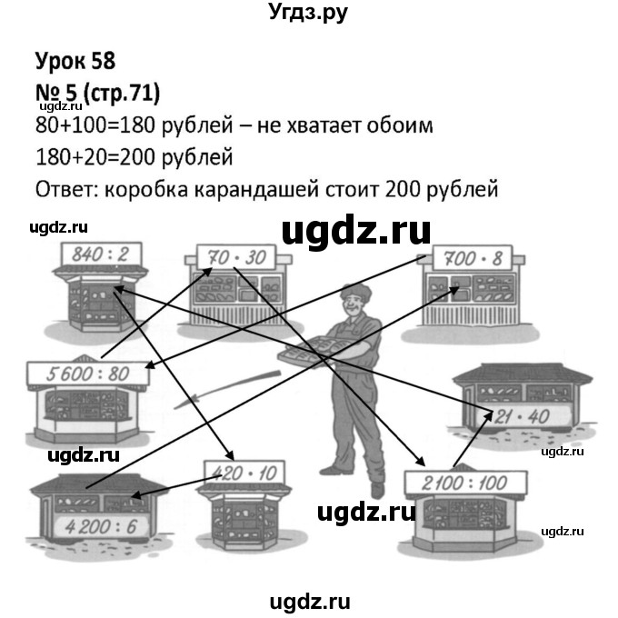 ГДЗ (Решебник к тетради 2022) по математике 4 класс (рабочая тетрадь) Гейдман Б.П. / тетрадь №2. страница / 71