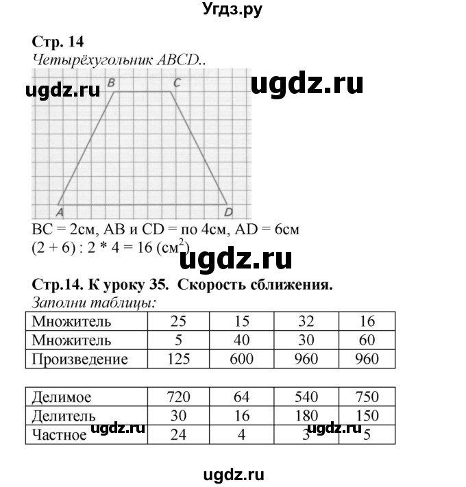 ГДЗ (Решебник к тетради 2016) по математике 4 класс (рабочая тетрадь) Гейдман Б.П. / тетрадь №2. страница / 14